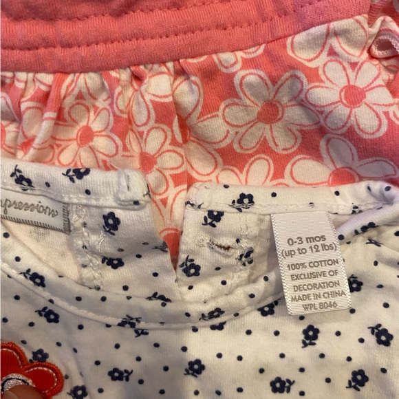 Set of two “first impressions” baby one piece summer outfits. Size 0-3 month - Picture 2 of 7